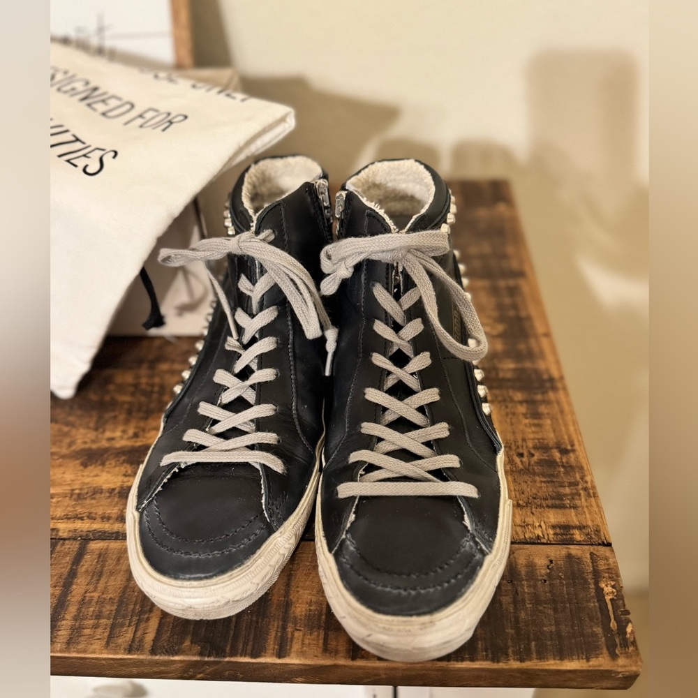 Golden Goode Women's Slide black with studs - Picture 3 of 10